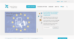 Desktop Screenshot of openpetition.eu